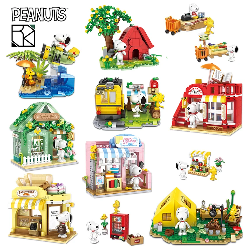 مجموعة مكعبات بناء مقهى سنوبي الإبداعية والعصرية،...