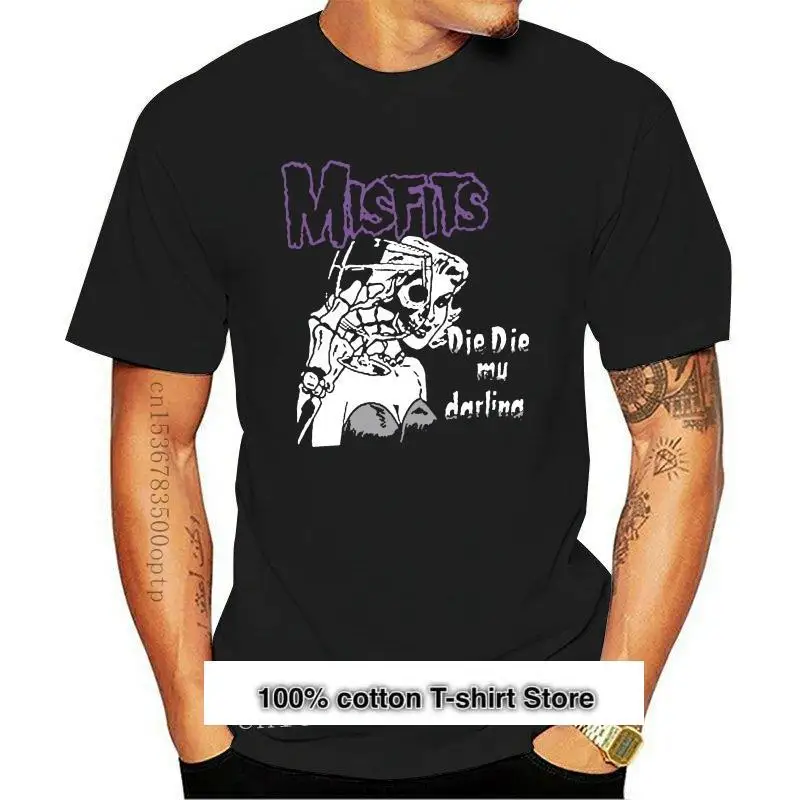 

Camiseta negra para hombre y mujer, camiseta con frase Die My Darling, 2021