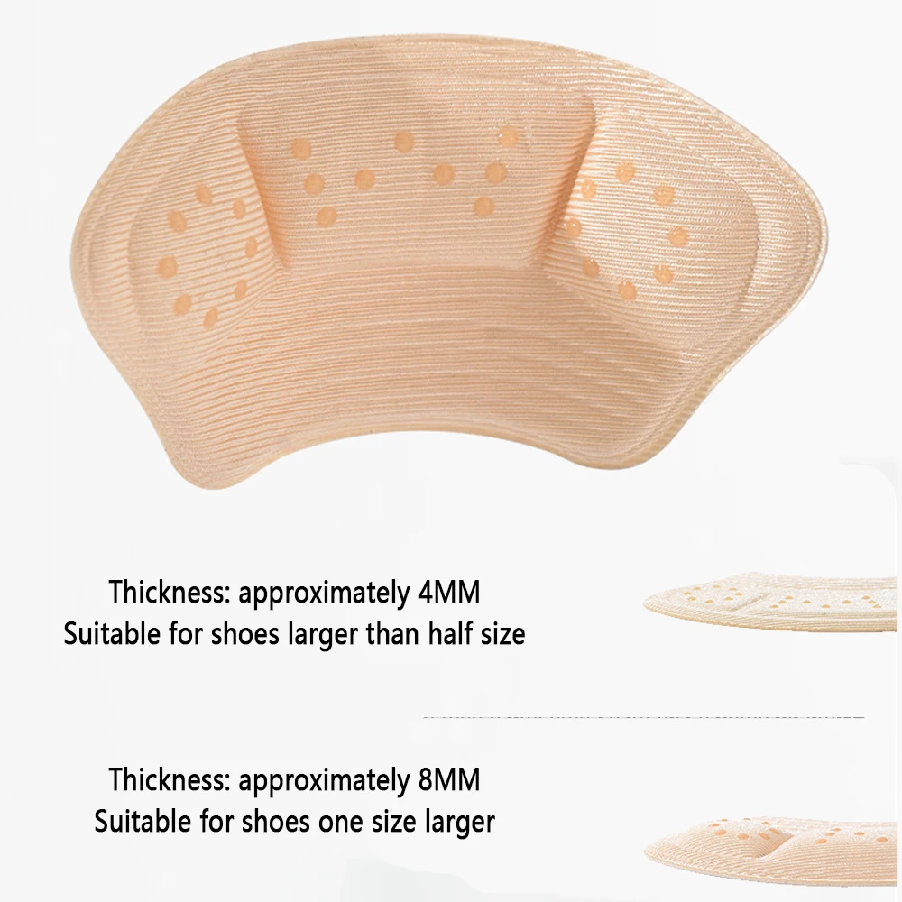 2Pair Insoles Patch Heel Pads Sneaker Shrinking Size Insole Anti-wear Feet Shoe Pads Adjust Size High Heel Cushion Insert Insole