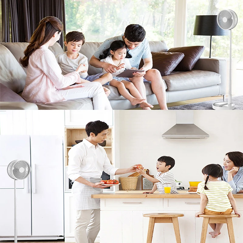 Dobrável e Conveniente Elétrico de Carregamento Ventilador Elétrico Portátil Mini Retrátil Chão Casa Quarto Mesa Multi-função Usb 5 ventilador elétrico de carregamento usb retrátil chão casa quarto mesa multi-função