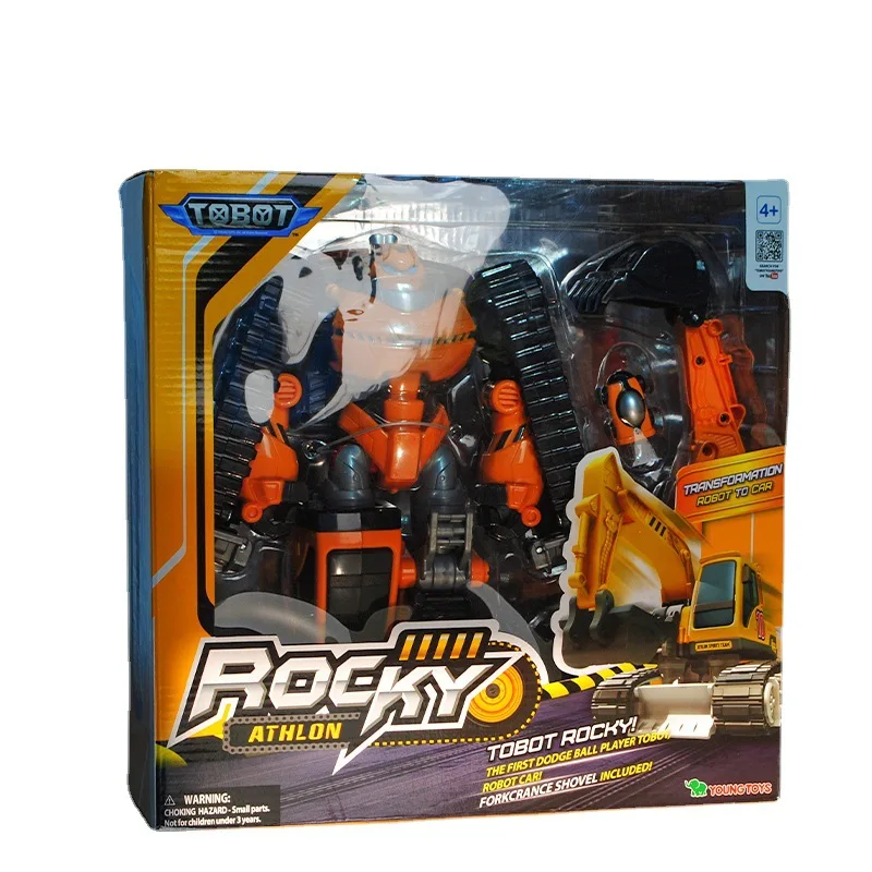 Robot Deformabile Originale Tobot 6 in 1, Auto Trasformabile ALPHA, Action Figure, Giocattoli Anime Coreani, Guerrieri Fratelli MAGMA - immagine 3