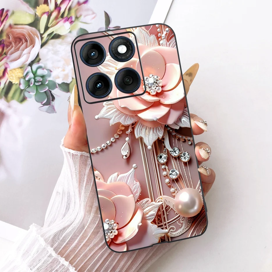 Luxury Butterfly Tree Painted Silicone Case for Motorola Edge 60 Series