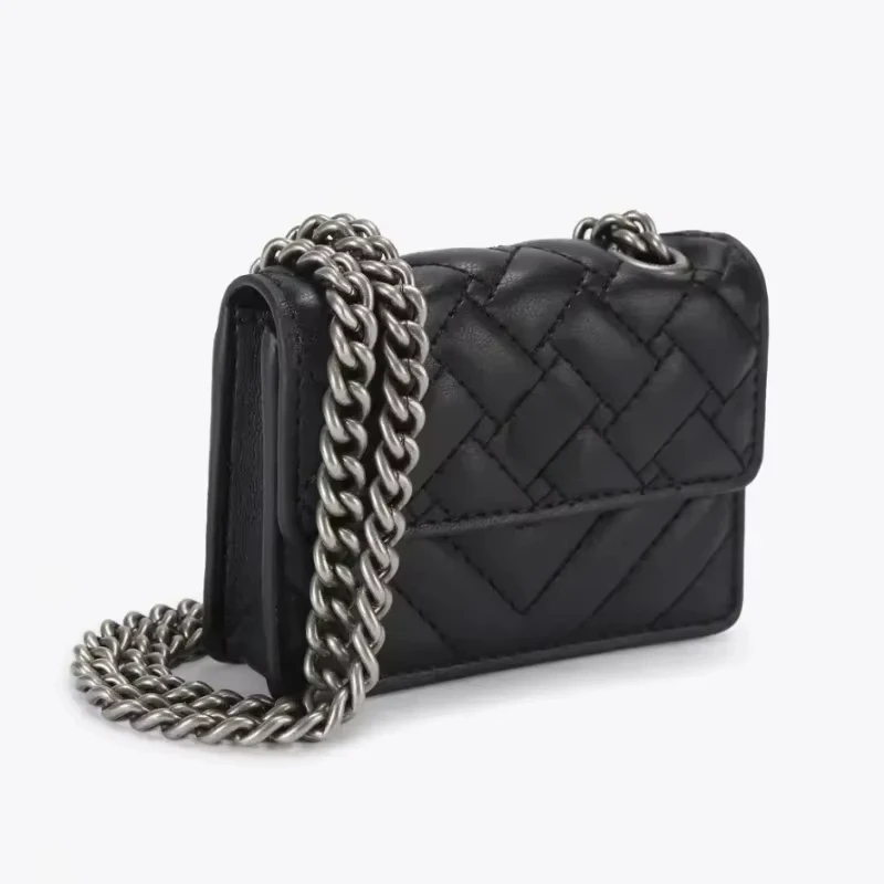 K G eagle head bag mini bag  thread color block glossy surface card holder one-shoulder crossbody chain bag for women 4