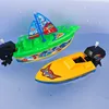 Kids Speed Boat Motorboat Ship Wind Up Toy Bath Toys Shower Toys Float in Water Kids Classic Clockwork Toys for Children Gifts 4