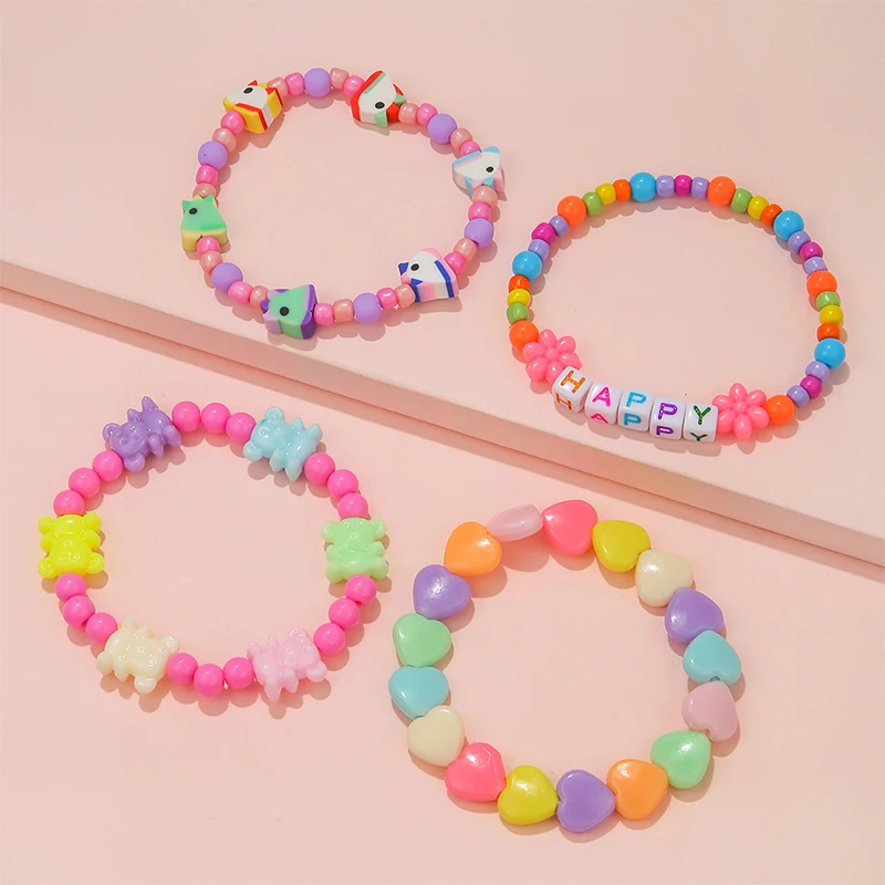 64 Pcs Friendship Beaded Bracelets For Girls Kids Toddler Jewelry...