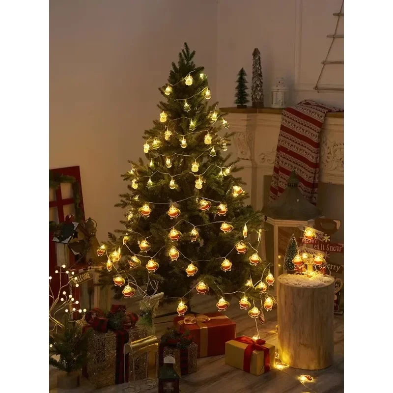 

Лидер продаж, светодиодная Рождественская гирлянда, праздничные огни Санта-Клауса, Декоративная гирлянда для рождественской елки с USB