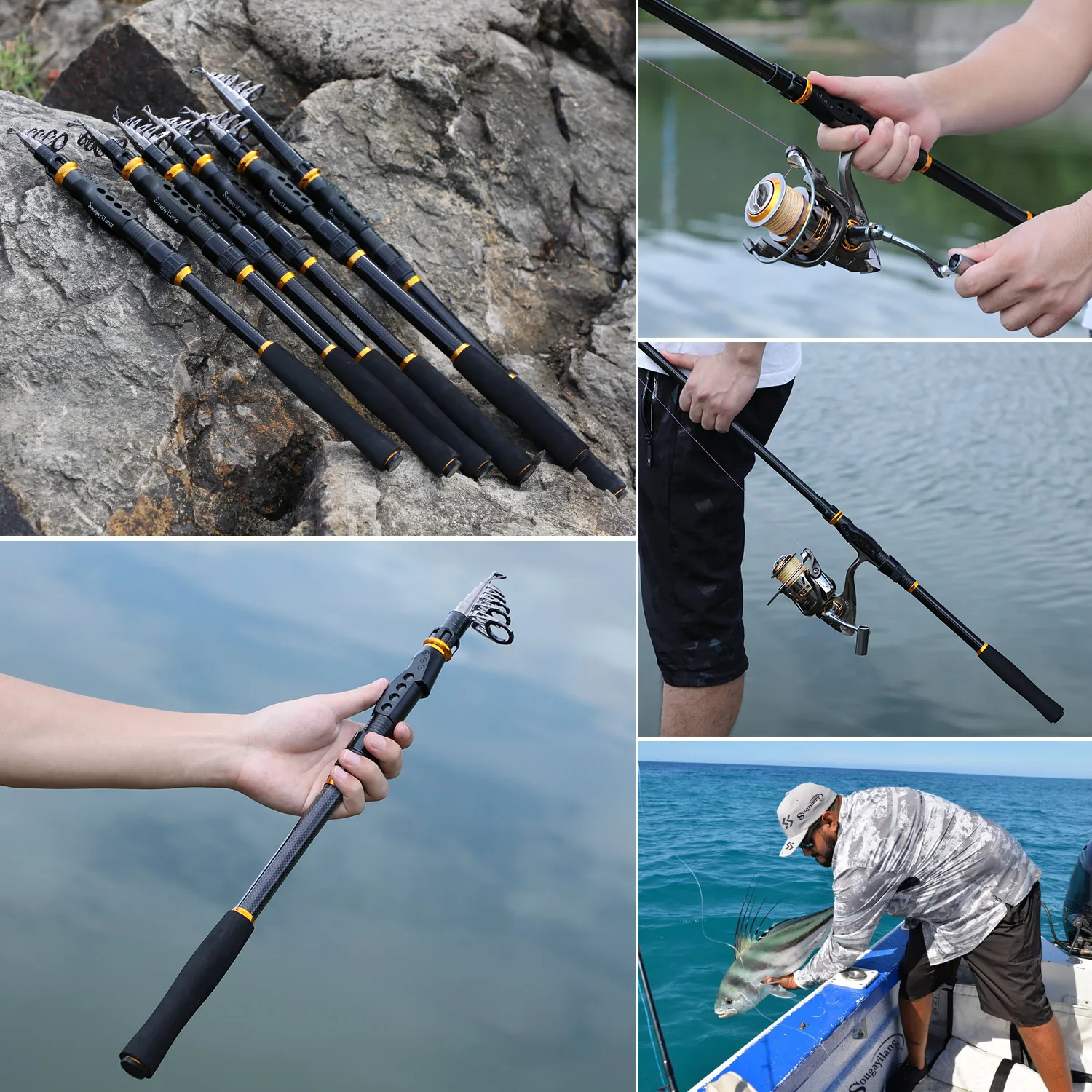 Carbon Fiber Travel Pole, Carbon Fiber Fishing Rod