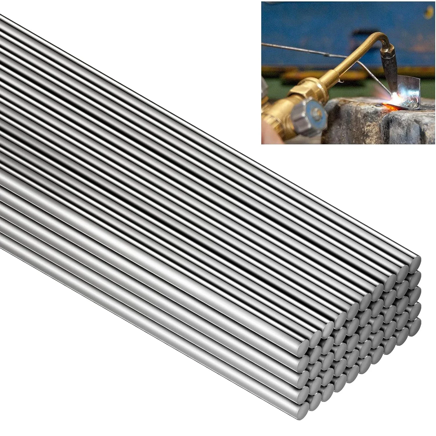 Flux Core Aluminum Welding Rods 20Pcs Low Temp Aluminum Brazing Rod Solution Welding Flux-Cored Rods for Samll Project