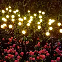 10 Lights Solar Lawn Lamp Garden Lamp, LED Wind-driven FireflyGround Plug Lamp, Garden Ramadan Decoration Festival Lamp 2
