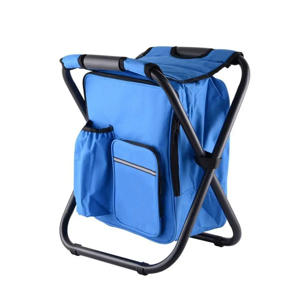 Description Picture 4 of itemPortable Ice Chair Cooling Seat Ice Stool Foldable Insulated Ice Pack Stool with Dual-shoulder Straps Perfect for Fishing R8S4