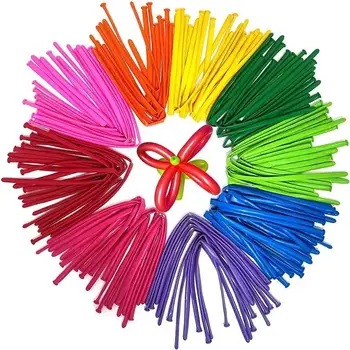 New 100Pcs/set Candy Colored Long Balloons Scene Decoration Party Supplies Handmade Balloon Bouquets Long Balloon Accessories
