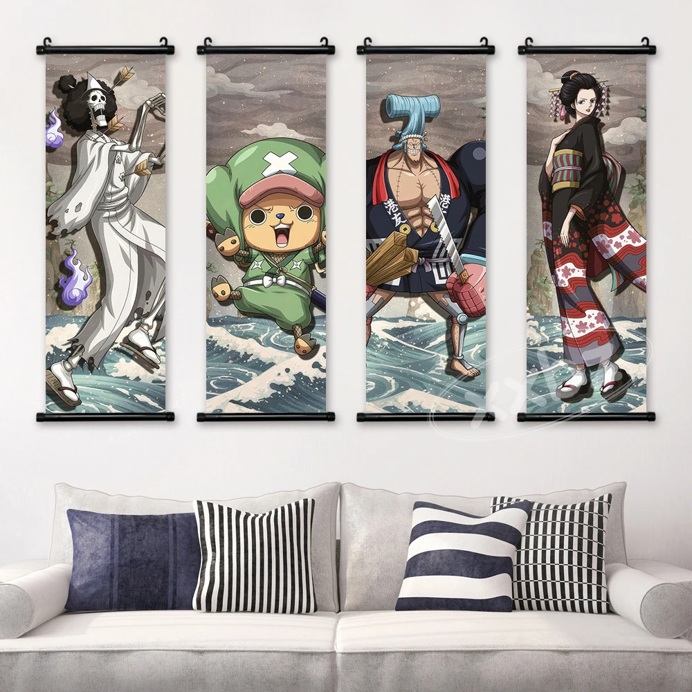 Anime Poster, Japanese Anime Wall Art Posters, Anime Wall Decor, 5 Pcs HD  Canvas Printing Posters for Living Room, Bedroom, Club Wall Art Decor, No