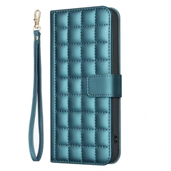 Luxury Checkered Leather Wallet Flip Case Cover in Elegant Design for Xiaomi Poco C75 (BF34-H1)