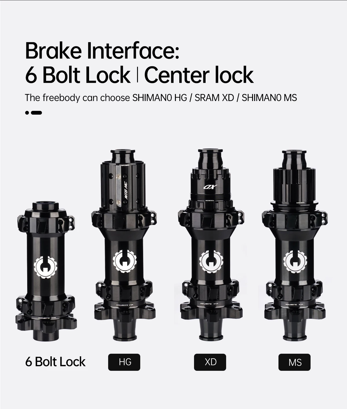 Bicycle MTB Hub Center/6Bolt Brake Boost 36T Ratchet 28H Integrated AL7075 HG/XD/MS