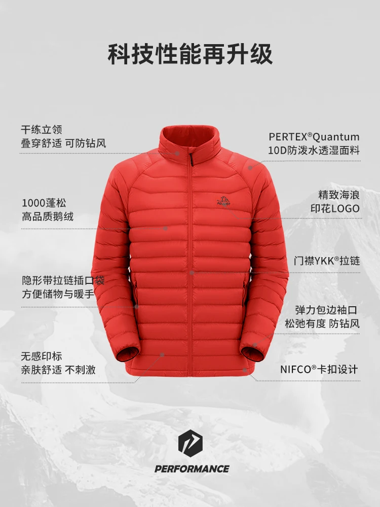Pelliot Men Jackets waterproof windbreakers 98% Whitegoose down Jackets Casual Portable winter Coat warm Down Parkas