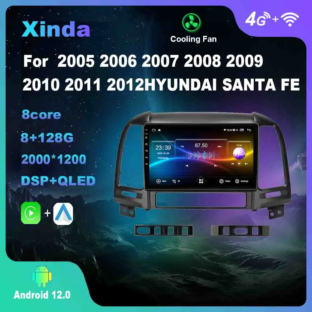 

Android 12.0 For HYUNDAI SANTA FE 2005-2012 Multimedia Player Auto Radio GPS 4G Carplay