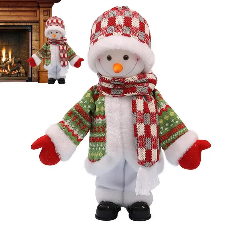 

Animated Christmas Snowman Singing Snowman Doll Singing And Dancing Battery-Powered Snowman Plush Doll For Christmas Birthday