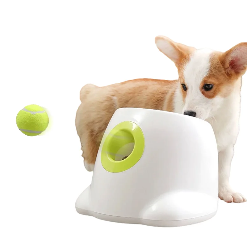 Dog Toys Automatic Tennis Launcher Pet Dogs Chase Toy Mini Tennis