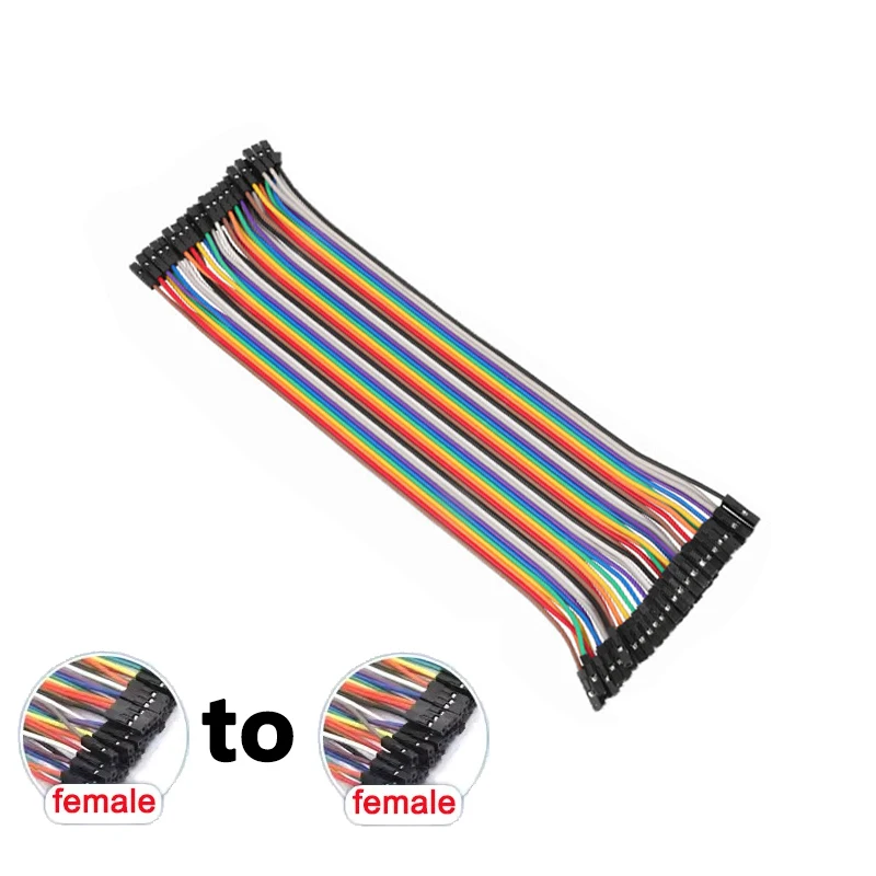 Versatile Jumper Wire Set with Dupont Connectors - 40pcs, Assorted Lengths