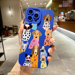 Vibrant Cartoon Dog Pattern Phone Case Cover - Galaxy S20 FE (Klein blue - YYDSM1215)