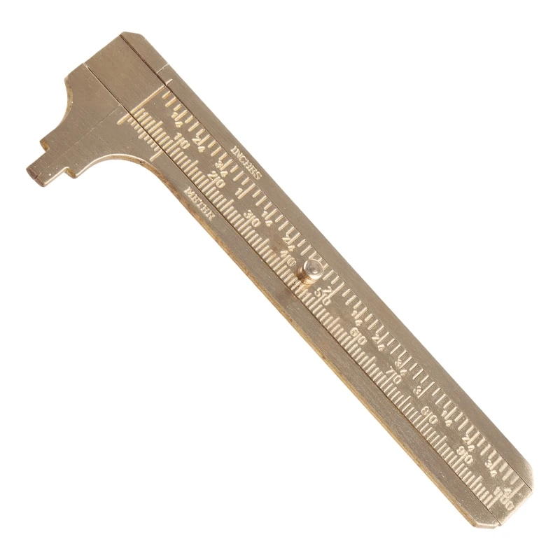 

100mm Gauge Vernier with Double Scales Mini Brass Sliding Caliper Gauge Measure Tools for Bead Wire Jewelry