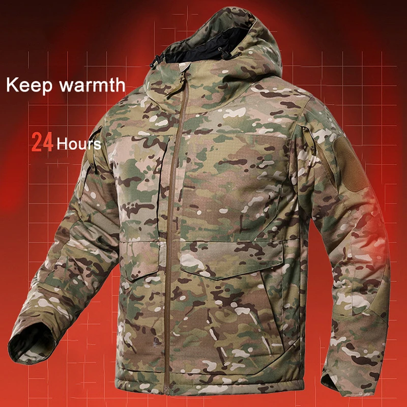 

M65 Outdoor Heated Jackets for Men Winter Fishing Suit Waterproof Mountaineering Parkas Warm Tactical Jacket Thermal Clothing