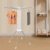 Clothes Drying Rack Anti-Rust Foldable Four-Legged Clothes Drying Rack Simple Cleaning for Balcony/Laundry Room/Terrace 1
