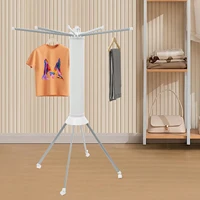 Clothes Drying Rack Anti-Rust Foldable Four-Legged Clothes Drying Rack Simple Cleaning for Balcony/Laundry Room/Terrace 1