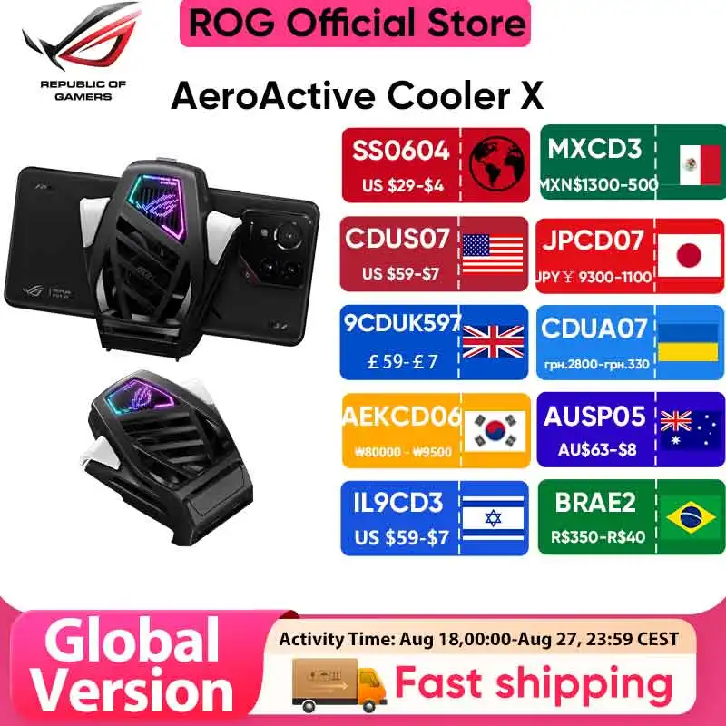 【美品】ROGPhone 8 Pro ＆ AeroActive Cooler X Original ASUS Official AeroActive Cooler X (AY2401) for ROG