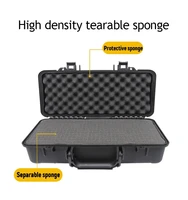 6 Sizes Black Hard Shell PP Carrying Toolbox Shockproof Portable Toolbox Secure Tools Safety Instrument Tool Storage Case 2