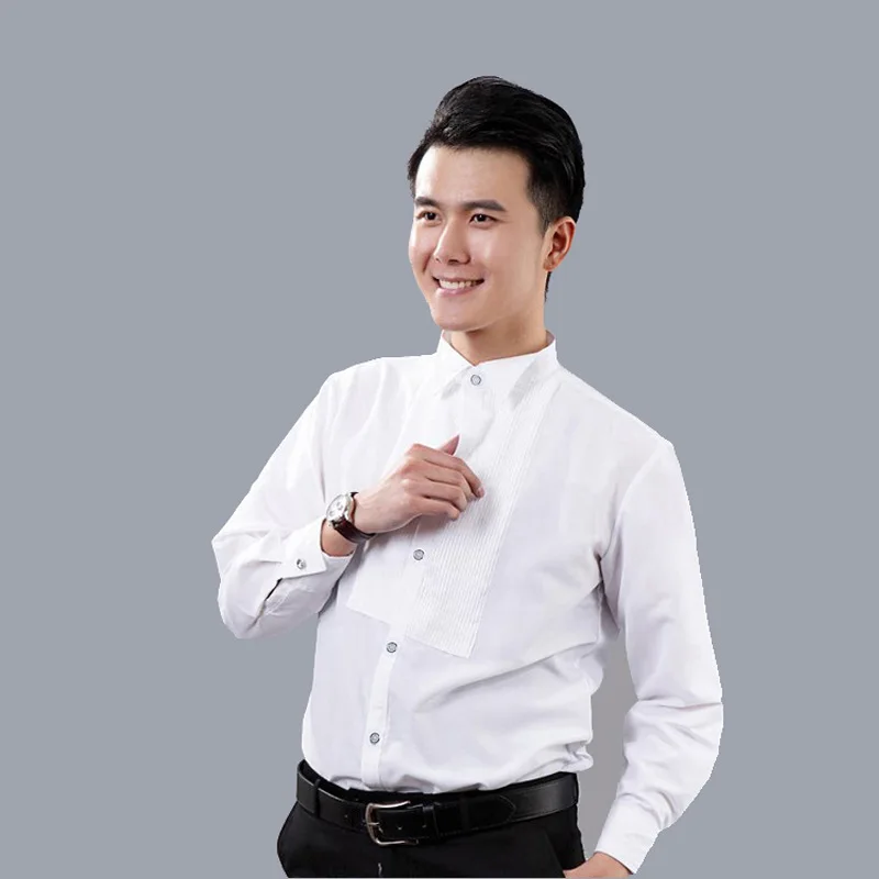 Men's Formal Business Dress Shirt Wedding Party Stage Tops mens dress shirt
