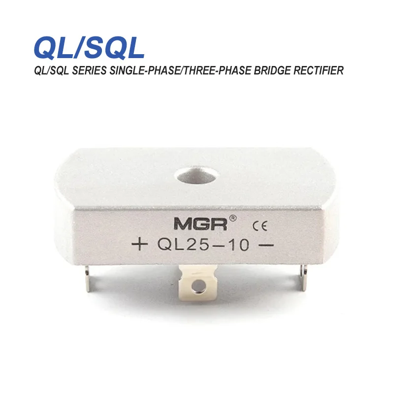 

QL/SQL MGR 1600V High Current Single/Three-Phase Rectifier With Radiator Full Bridge Rectifier 25A 35A 50A