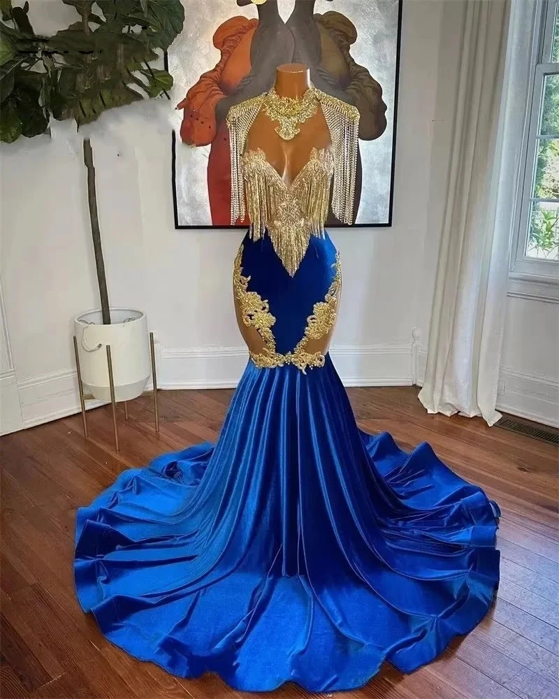navy blue and gold african dress Royal Blue Ankara Dress, African Print Clothing