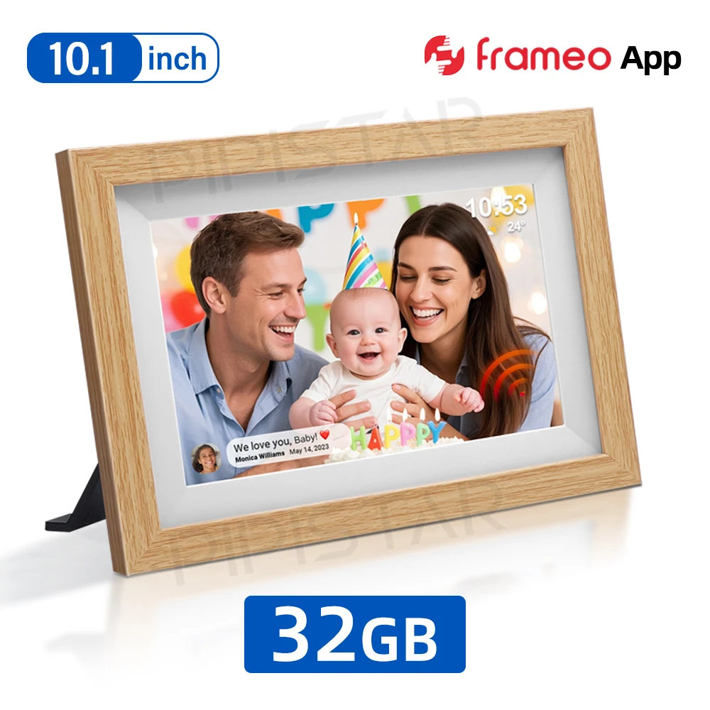 10,1-calowa cyfrowa ramka na zdjęcia FRAMEO, wersja WIFI, 32/64 GB do udostępniania zdjęć i filmów