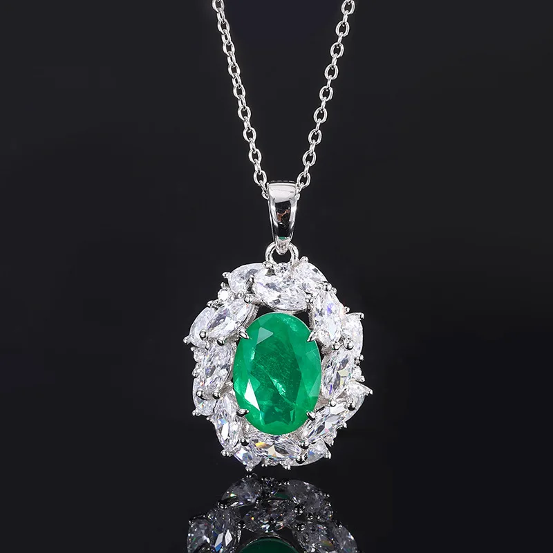 우아한 Paraiba 토르말린 럭셔리 쥬얼리 세트, 실버 S925 리얼 펜던트 목걸이, 약혼 결혼 반지, 무료 배송