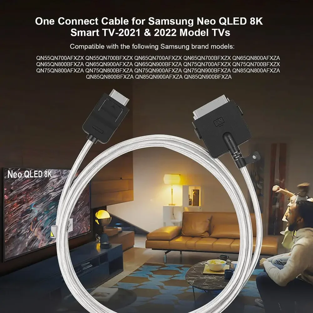 Compatible with Samsung One Connect Cable 2.5M BN39-02688B FOR QN95A QN700A QN800A QN800B QN900A QN900B 8K TV