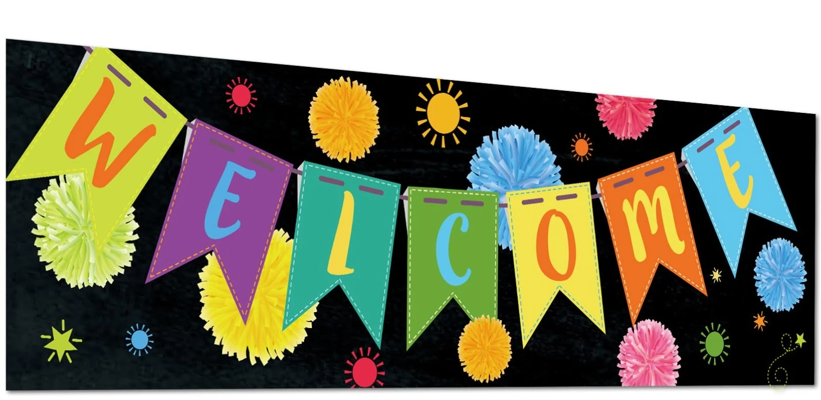 thumbnail image 1 of Cartel de bienvenida en español, cartel inspirador, pancartas en español con 4 ojales para decoración de aulas de niños y estudiantes, 1 of 5