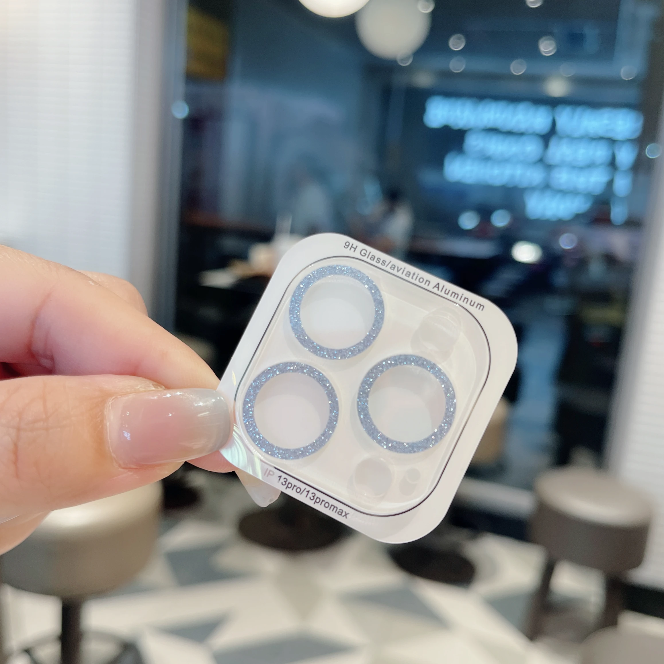 Glitter Enhanced Tempered Glass Camera Lens Protector