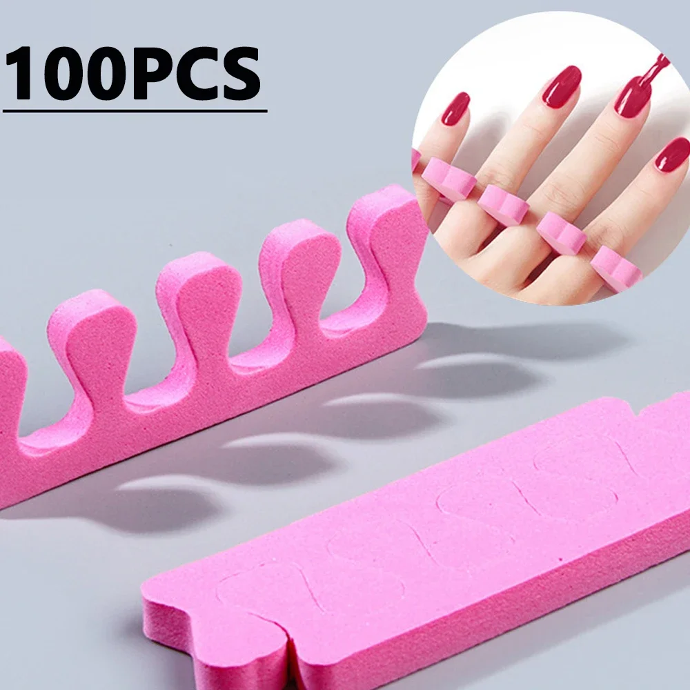 100PCS Nail Sponge Toe Finger Separator Nail Polish Separators Manicure Pedicure Art Tool Feet Care Soft Nails Beauty Tools
