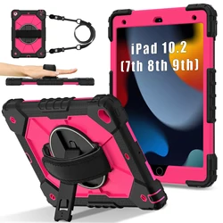 Custodia ibrida rotabile a 360° con supporto per mano e spalla, protezione a 3 strati