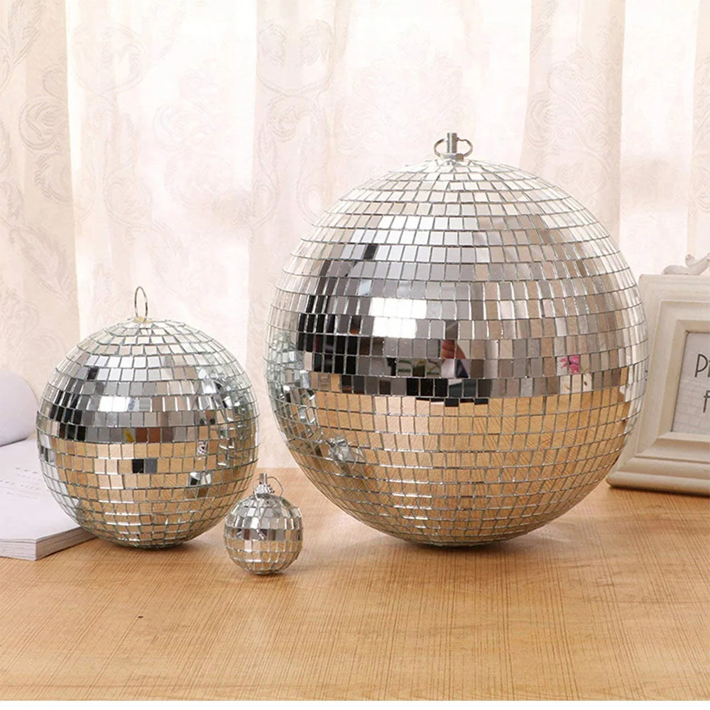 

Multi-size Mirror Disco Ball Stage Light Bar Reflective Glass Reflection Rotating Balls Lighting Effect Home Party