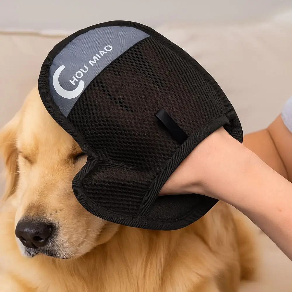 2pcs Portable Anti-Static Pet Hair Removal Gloves Dedusting Mesh Pet Grooming Gloves Breathable Fur Removal Brush For Dog Cat