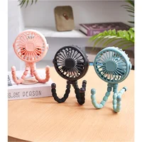 Baby Stroller Fan Mini Portable Outdoor Fan USB 3 Speed Flexible Octopus Fan Tripod Clip on Handheld Fan for Stroller Crib