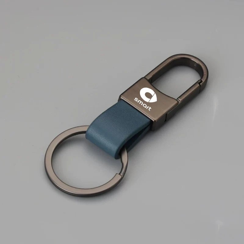 Elegant Metal Leather Keychain - Premium Car Accessory