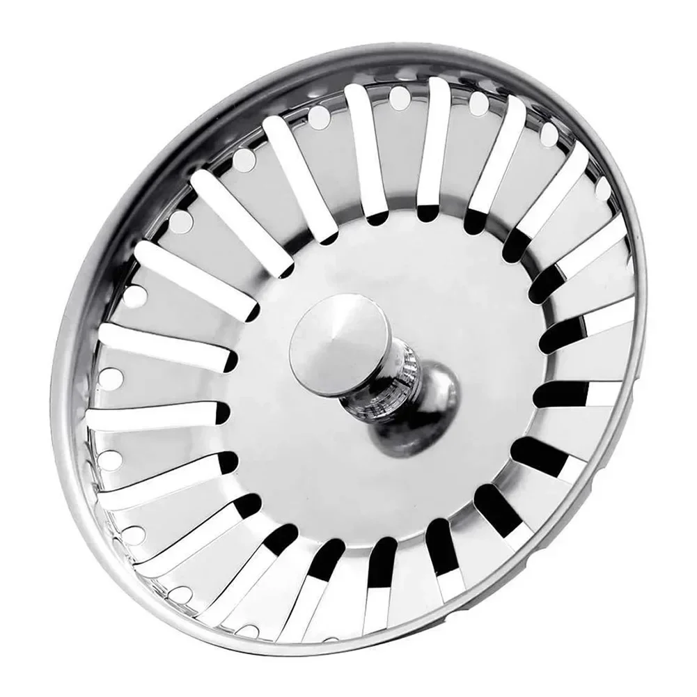 Sink Strainer Kitchen 84mm Sink Strainer Replacement Plug Stainless Steel Drain Waste Stopper Sealing Umbrella For Drain Device Cover Plug