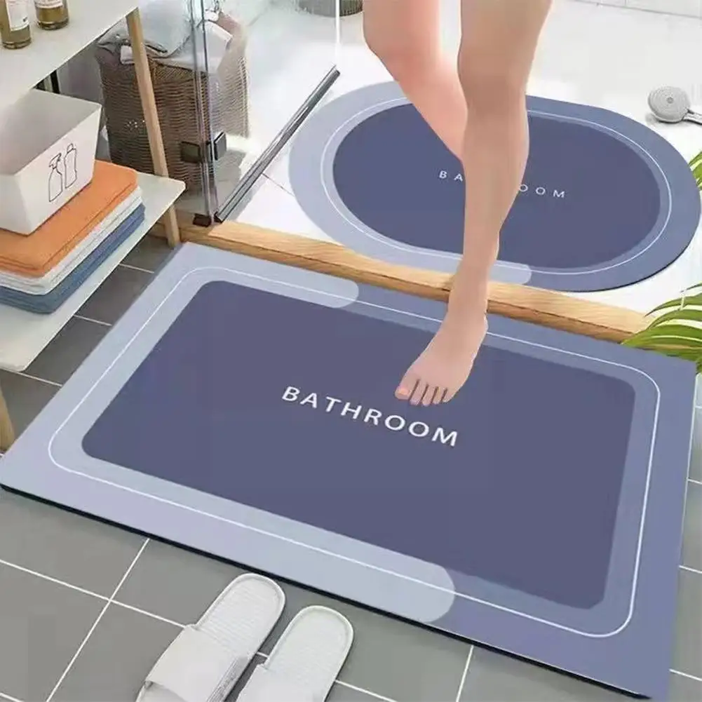 Quick Drying Super Absorbent Bath Mat Bathroom Rug Entrance Doormat Carpet Home Decor Toilet