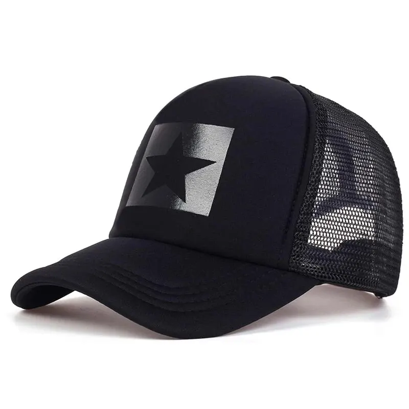 Five-Pointed Star Printed Baseball Net Caps Spring and Summer Outdoor Adjustable Casual Hats Sunscreen Hatcreen Hat Best Sellers In Accessories