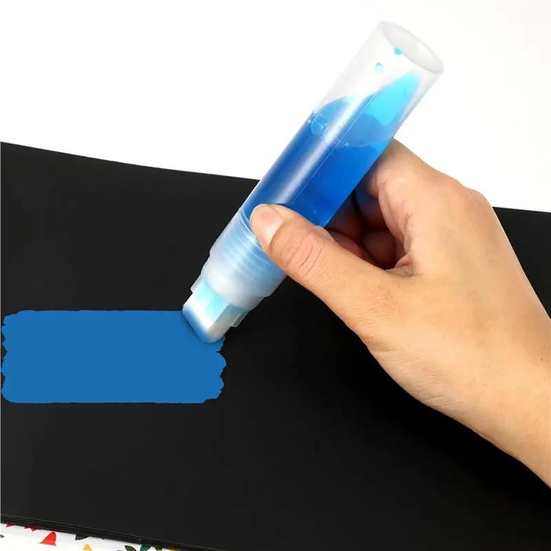 베스트셀러-12X 리필 가능한 페인트 펜 빈 리필 마커 플랫 헤드 그래피티 마커, 투명 아크릴 충전 가능한 페인트 마커