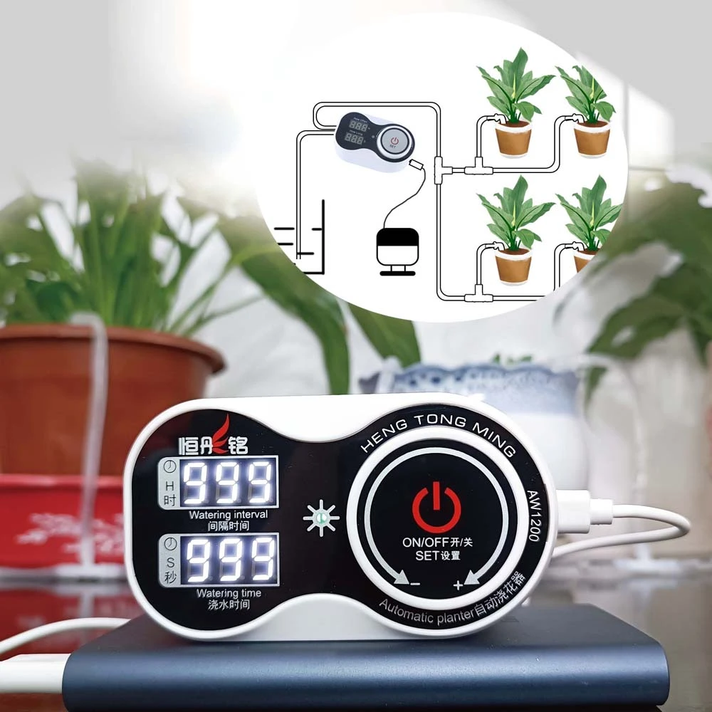 Smart Drip System Automatic Timer Watering Device Garden Water Pump