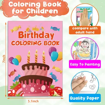 24Pack Small Coloring Books for Kids with 24 Stacking Crayons Set Bulk Coloring Books for Kids Ages 2-4, 4-8, 8-12 Mini Coloring 3